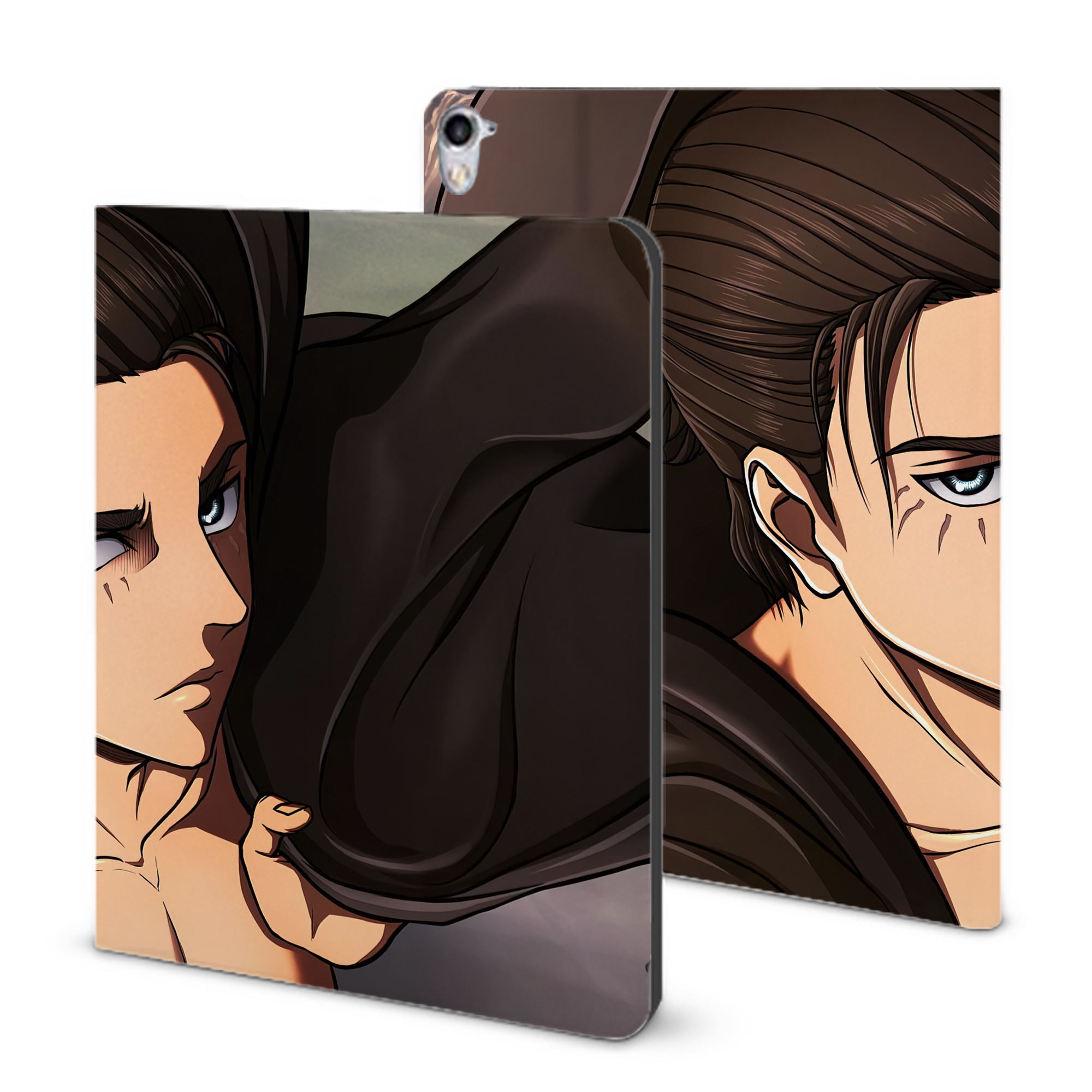 （画像用） 進撃の巨人 Attack on Titan IPad ケース ブック型 PUレザー TPU 耐衝撃 軽量 薄型 ペン収納なし 全面保護 IPad 各モデル対応